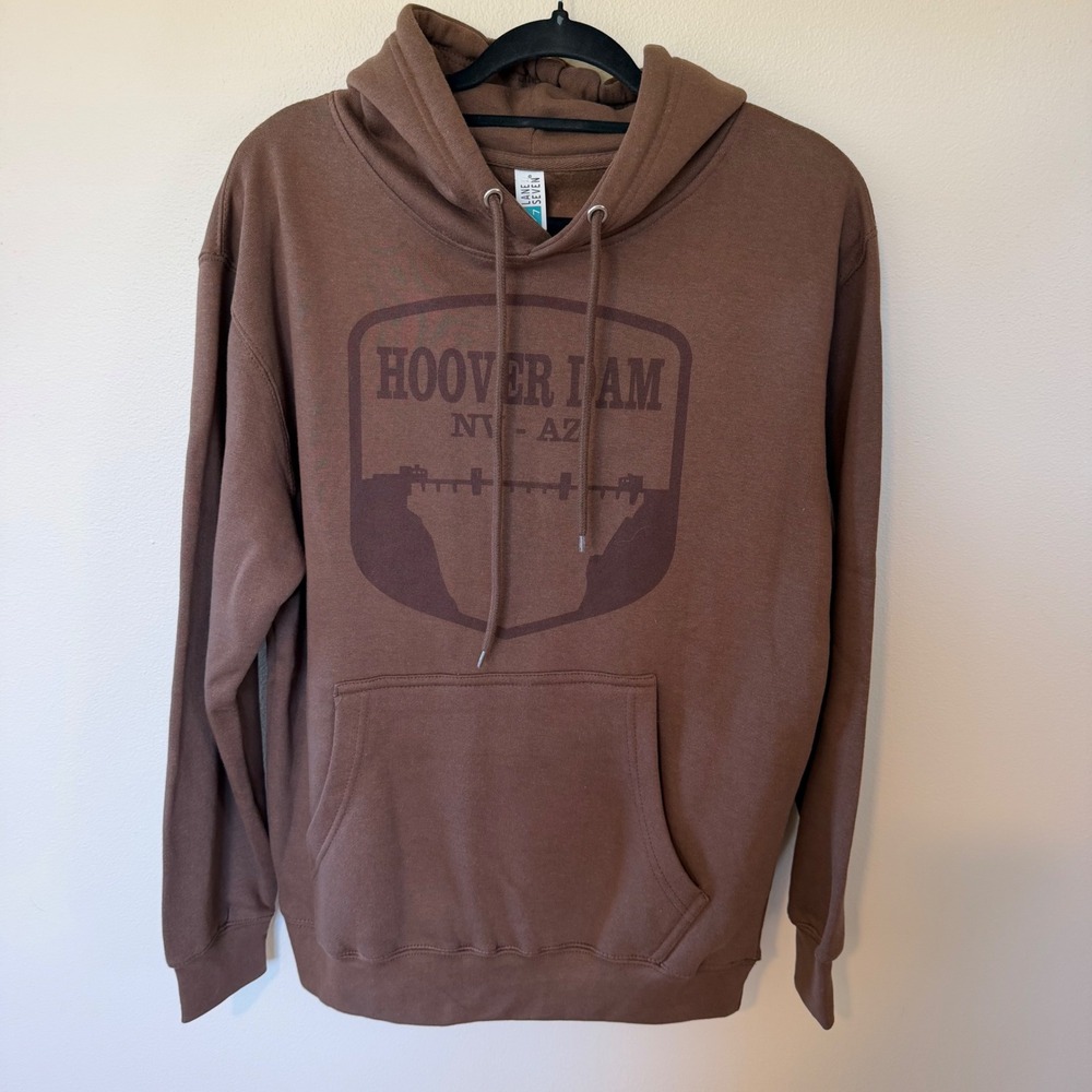 NWT Lane Seven Brown Hoover Dam Graphic Hoodie Medium